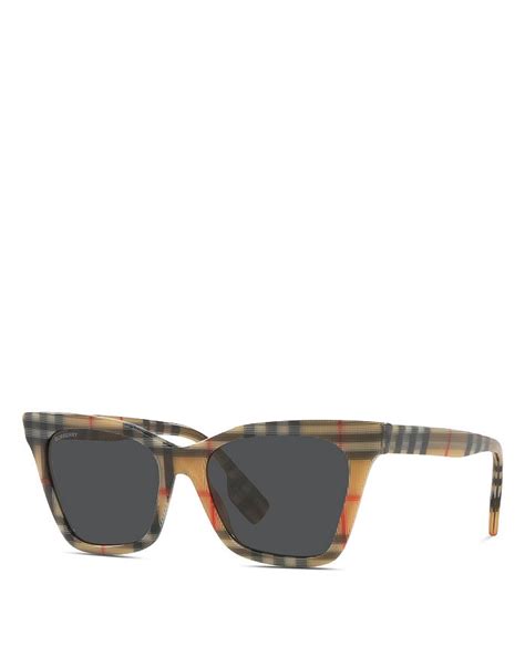 Burberry Vintage Check Irregular Sunglasses, 53mm